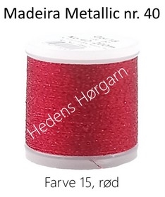 Madeira Metallic nr. 40 farve 15 rød